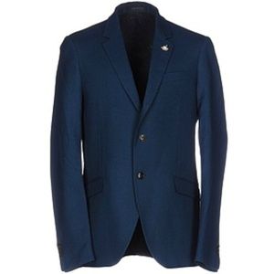 Scotch & Soda Virgin Wool Blue Blazer Medium